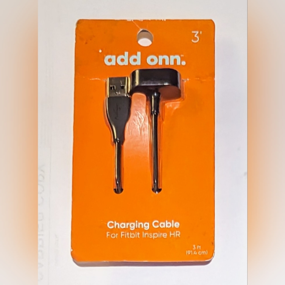 onn. 3 foot USB Charger Cable for Fitbit Inspire HR